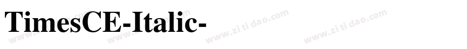 TimesCE-Italic字体转换