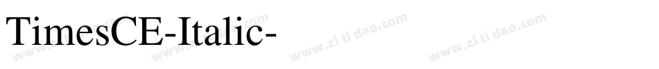 TimesCE-Italic字体转换