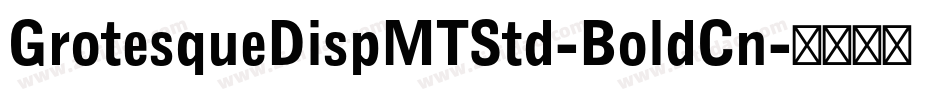 GrotesqueDispMTStd-BoldCn字体转换