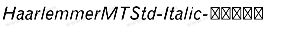HaarlemmerMTStd-Italic字体转换