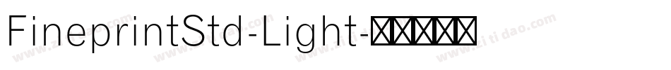 FineprintStd-Light字体转换