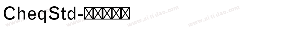 CheqStd字体转换