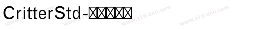 CritterStd字体转换