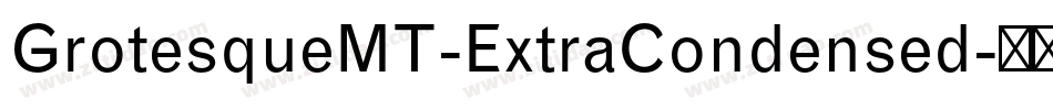 GrotesqueMT-ExtraCondensed字体转换