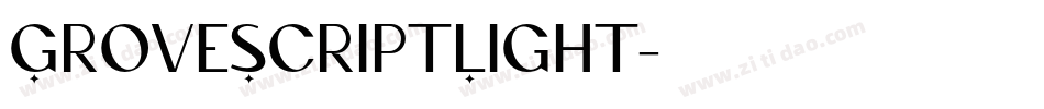 GroveScriptLight字体转换