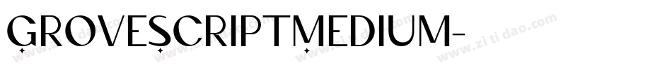 GroveScriptMedium字体转换
