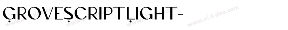 GroveScriptLight字体转换