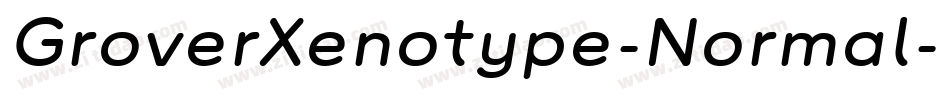 GroverXenotype-Normal字体转换