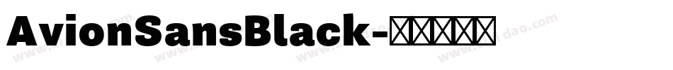AvionSansBlack字体转换