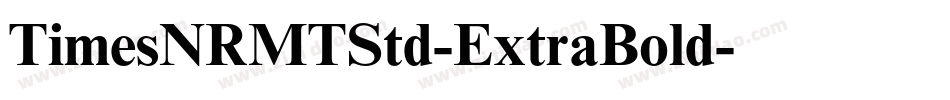 TimesNRMTStd-ExtraBold字体转换