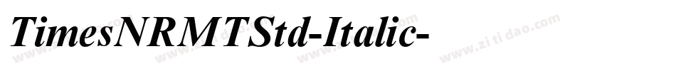 TimesNRMTStd-Italic字体转换