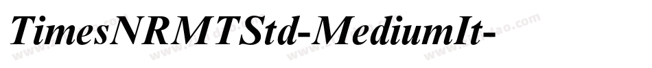 TimesNRMTStd-MediumIt字体转换
