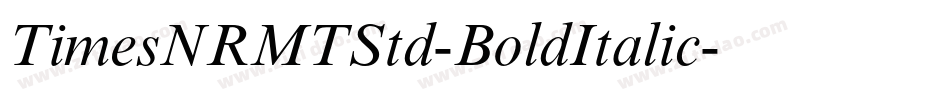 TimesNRMTStd-BoldItalic字体转换