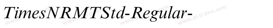 TimesNRMTStd-Regular字体转换
