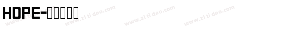 Hope字体转换