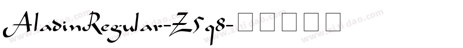 AladinRegular-Z5q8字体转换