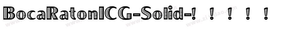 BocaRatonICG-Solid字体转换