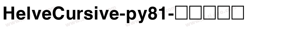 HelveCursive-py81字体转换