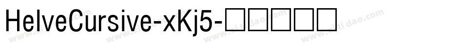 HelveCursive-xKj5字体转换