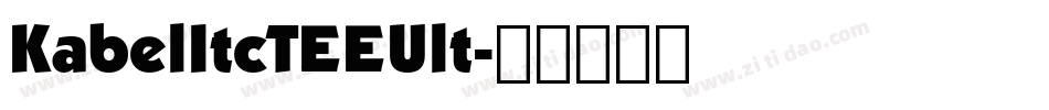 KabelItcTEEUlt字体转换