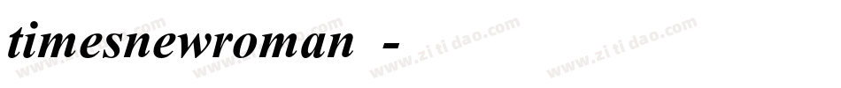 timesnewroman字体字体转换