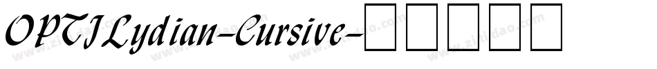 OPTILydian-Cursive字体转换