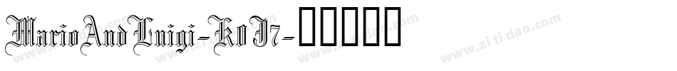 MarioAndLuigi-K0J7字体转换