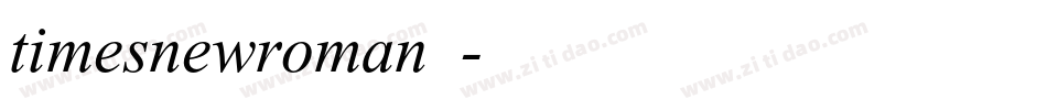 timesnewroman字体字体转换