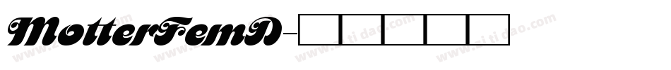 MotterFemD字体转换