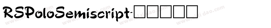 RSPoloSemiscript字体转换