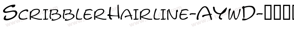 ScribblerHairline-AYwD字体转换