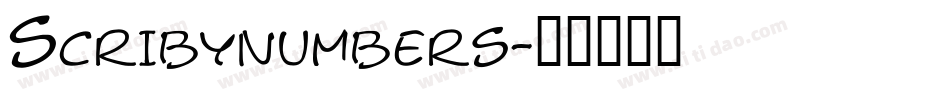 Scribynumbers字体转换