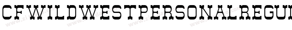 CfWildWestPersonalRegular-qVl2字体转换