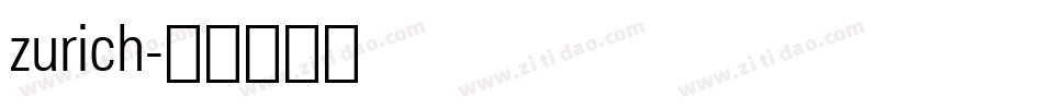 zurich字体转换