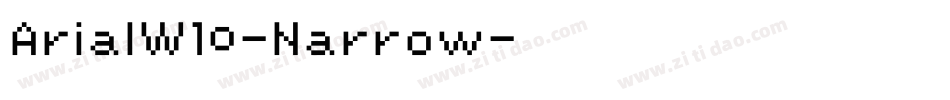 ArialW10-Narrow字体转换