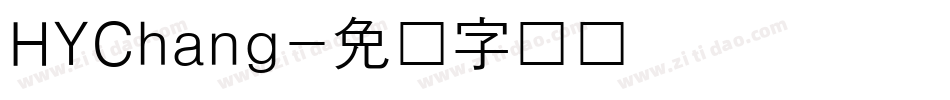 HYChang字体转换