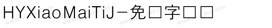 HYXiaoMaiTiJ字体转换