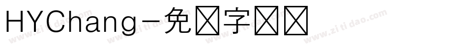 HYChang字体转换