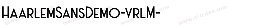 HaarlemSansDemo-vrlM字体转换