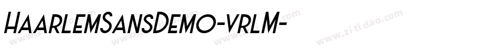 HaarlemSansDemo-vrlM字体转换