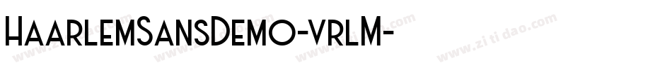 HaarlemSansDemo-vrlM字体转换