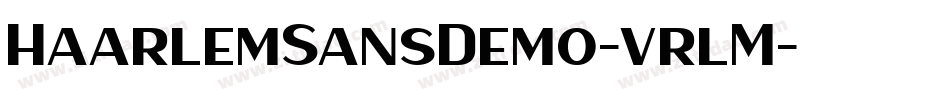 HaarlemSansDemo-vrlM字体转换