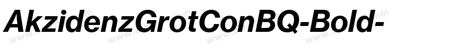 AkzidenzGrotConBQ-Bold字体转换