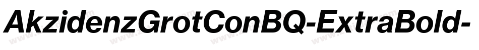 AkzidenzGrotConBQ-ExtraBold字体转换
