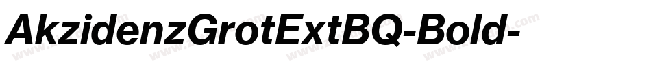 AkzidenzGrotExtBQ-Bold字体转换
