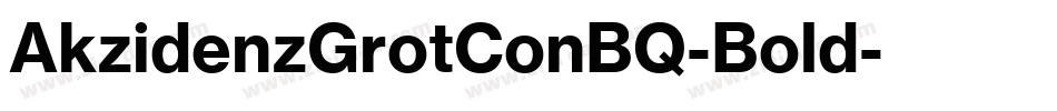 AkzidenzGrotConBQ-Bold字体转换