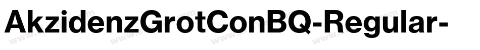 AkzidenzGrotConBQ-Regular字体转换