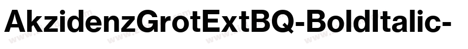 AkzidenzGrotExtBQ-BoldItalic字体转换