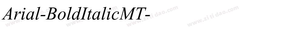 Arial-BoldItalicMT字体转换