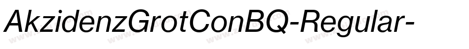 AkzidenzGrotConBQ-Regular字体转换